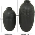 thumbnail image 3 of DecMode 16", 12"H Black Ceramic Vase, Set of 2, 3 of 9