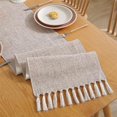thumbnail image 5 of Natural Table Runners 72 Inches Long, Burlap Linen Style Rustic Farmhouse Table Runner, Boho Woven Dining Table Runner, 13x72 Inches, 5 of 7