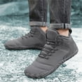 thumbnail image 3 of YOURDIARY Mens Barefoot Snow Boots Winter Warm Shoes Faux Fur Lined Wide Toe Box Zero Drop Ankle Sneakers, 3 of 8