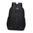 thumbnail image 3 of Mochila para portátil, mochila escolar, mochila informal para actividades al aire libre, senderismo y excursionismo. Azul negro, 3 of 9