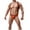 Orange, variant on Men's Color Block One-Piece Bodysuit Jockstrap Wrestling Singlet Leotard Cut Out Bikinis Underwear