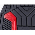 thumbnail image 5 of Auto Drive 4Piece Rubber Car Floor Mats Carbon Fiber Red - Universal Fit, 22WM69-1, 5 of 9