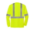 thumbnail image 6 of CornerStone ANSI 107 Class 2 Long Sleeve Safety T Shirt-2XL (Safety Yellow/ Reflective), 6 of 6