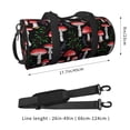 thumbnail image 4 of Xecao Red Mushrooms print Round Travel Duffel Bag is a foldable gym bag with an inner pocket, perfect for travel sports, 4 of 8