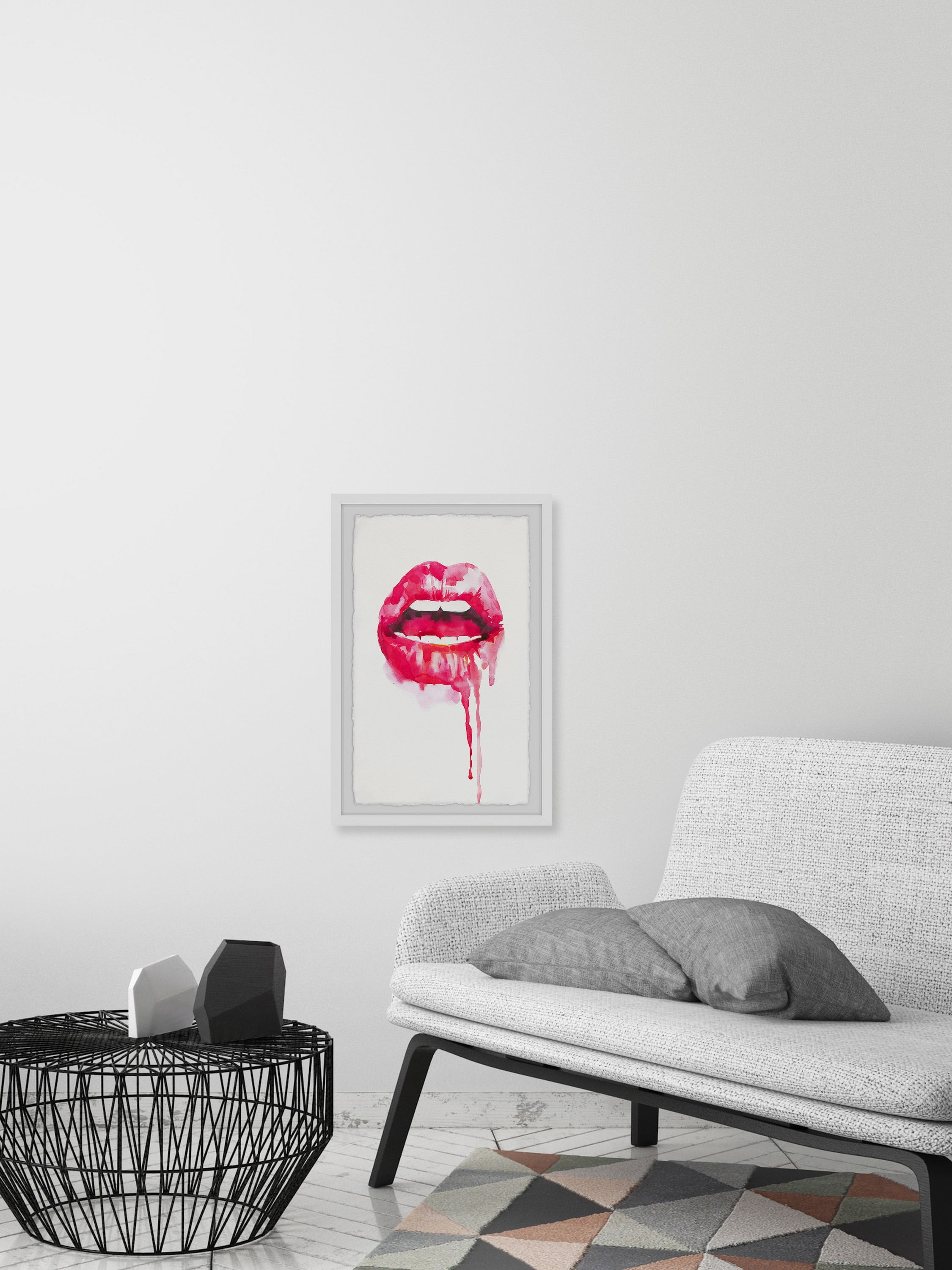 "Bold Lips" Framed Painting Art Print