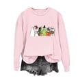 thumbnail image 2 of PNTUTB Women Casual Crewneck Long Sleeve Hoodless Sweatshirts Cute Print Tops Fall Winter Fashion Clothing, 2 of 6