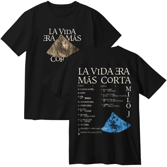 Milo J La Vida Era Mas Corta Merch Cotton T-Shirt Women Men Fashion Crewneck Short Sleeve Tee