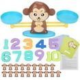 thumbnail image 2 of Juego de conteo de números Monkey Balance, juguetes educativos para niños (marrón), 2 of 15