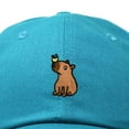 thumbnail image 2 of Dalix Capybara Cap Embroidered Dad Baseball Hat Cotton Adjustable Womens in Teal, 2 of 5