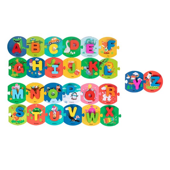 OULII 1 Matching Cards Wooden Multi Shape for Concentration Training