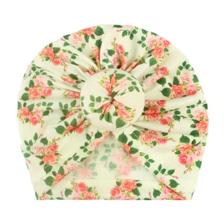 

Relanfenk Baby Hats Toddler Kids Boy Girl Floral Print Knotted Beanie Headwear Accessories Hat