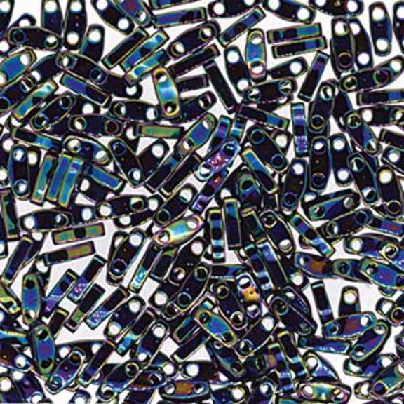 Medium Blue Iris Miyuki Tila Seed Beads - Quarter Cut QTL455-TB