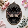 thumbnail image 7 of Dark Academia Canvas Wall Art Moth Crescent Moon Floral Accents Dark Style Oval Framed Canvas Prints Vintage Wall Hanging Decor for Home Decorations 8.6"x11.4", 7 of 7