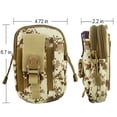 thumbnail image 6 of Heavy Duty Sports Waist Pack Pocket Belt for LG Tribute 5, class, RISIO, Tribute Duo, Ultimate 2, Magna, Realm, G2 mini, Nexus 4, Spectrum 2, G, 4X HD, Escape, Spectrum (Desert Camo), 6 of 8