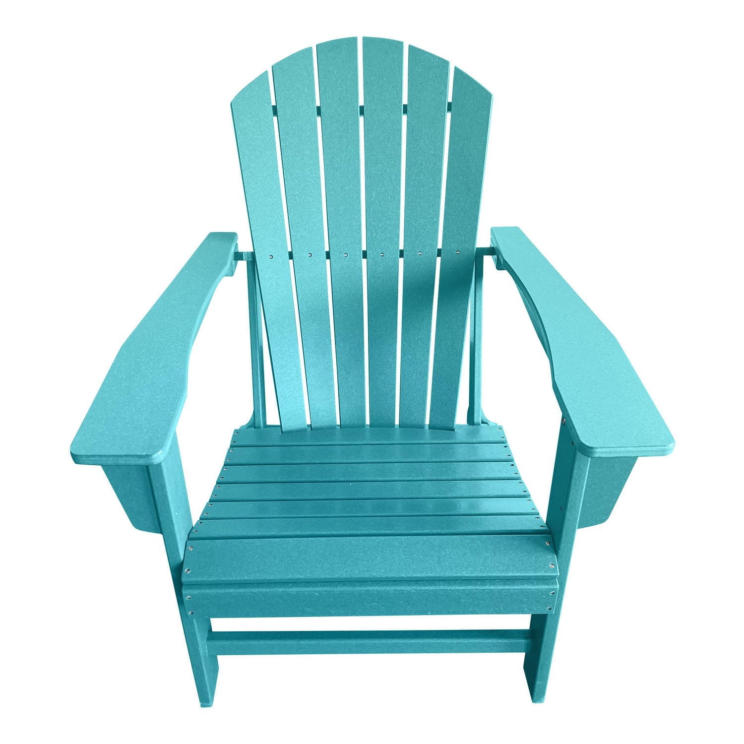 Traditional Resin Wood Adirondack Chair in Lake Louise Blue