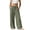 Army Green #016, variant on Womens Linen Pants Summer Boho Flowy Casual Drawstring Elastic Waist Wide Leg Palazzo Pant Beach Vacation Clothes Black 3XL