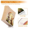 thumbnail image 4 of Rabbits and Rainbow Grassland Napkin Holder for Table Clear Napkin Stand Paper Holder Acrylic Organizer Dispenser Napkins for Dinner Kitchen Restaurant Room, 4 of 8