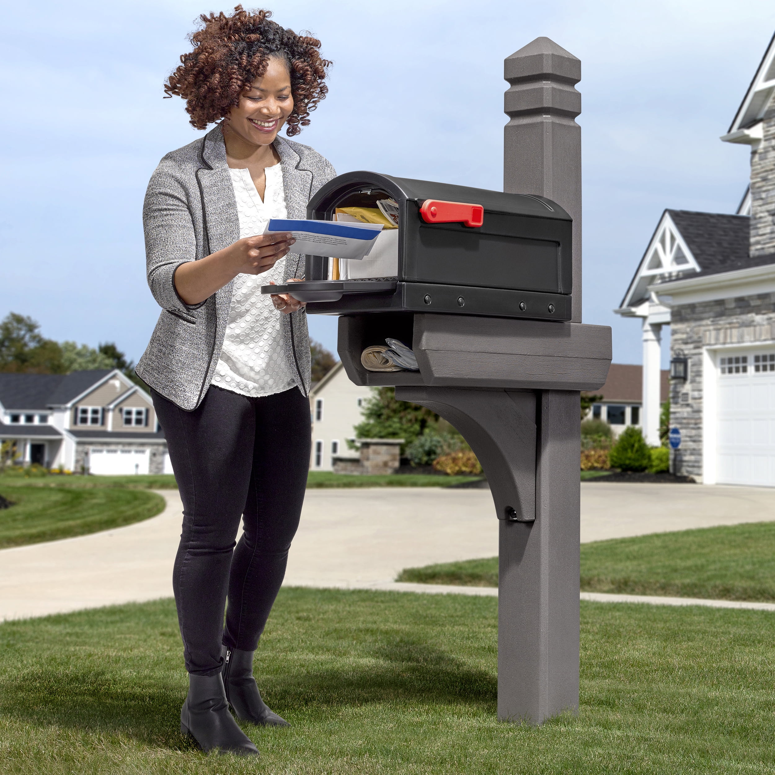 Step2 Lakewood Plastic Brown Mailbox and Post Cover Kit