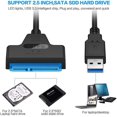 thumbnail image 4 of piezas: cable de unidad USB 3.0 a SATA III, SATA USB 3.0 para adaptador SSD/HDD de 2,5", para computadoras de escritorio y portátiles, 4 of 5