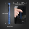 thumbnail image 3 of Lepro 2-Pack LED Pen Flashlights, Mini Lightweight Waterproof Pocket Flash light with Clip, Small Flashlights for Inspection, Work, Repair, Powered by 2*AAA Battery ,Blue, 3 of 8