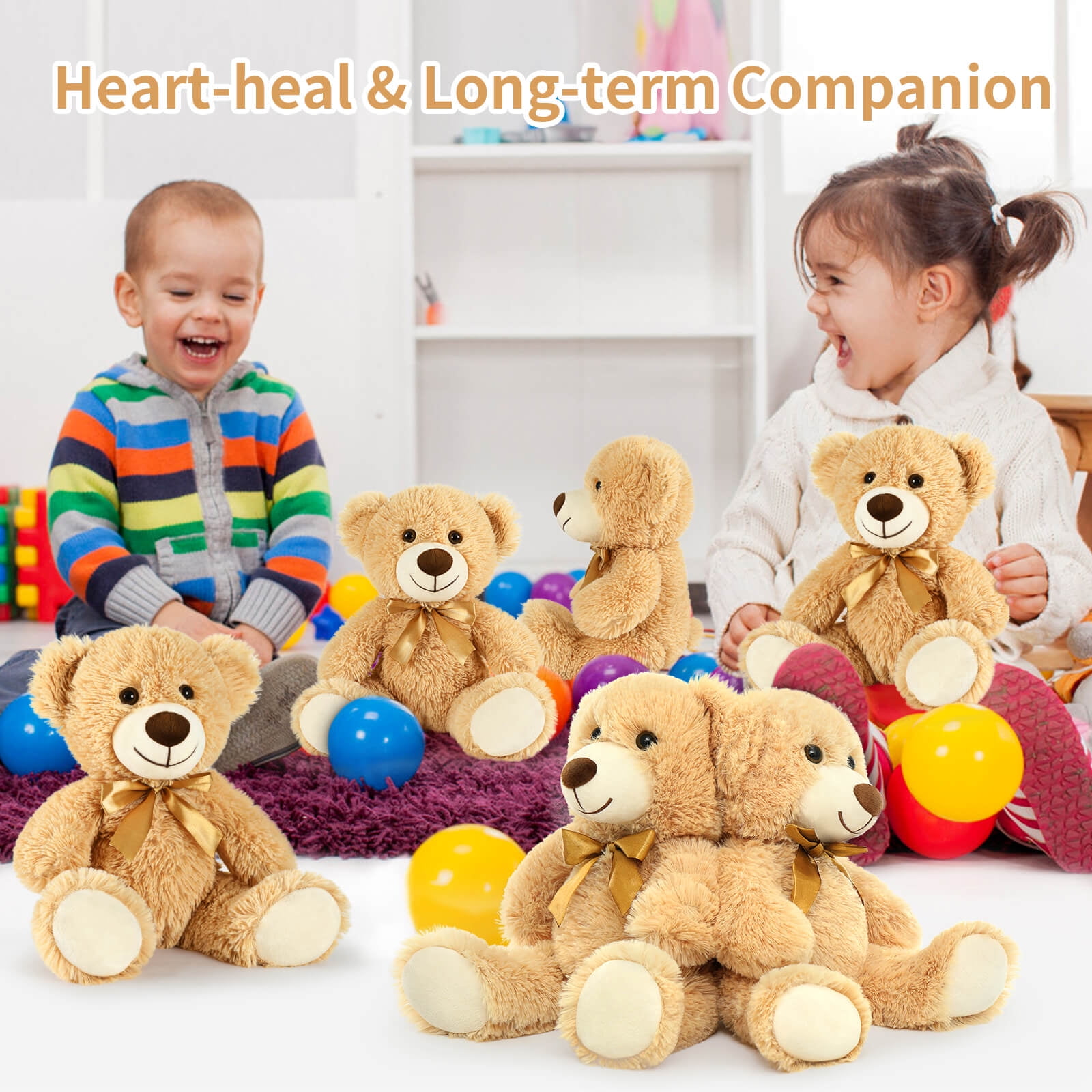 MorisMos 8 Packs Teddy Bear Baby Shower Bulk Teddy Bear Stuffed Animals