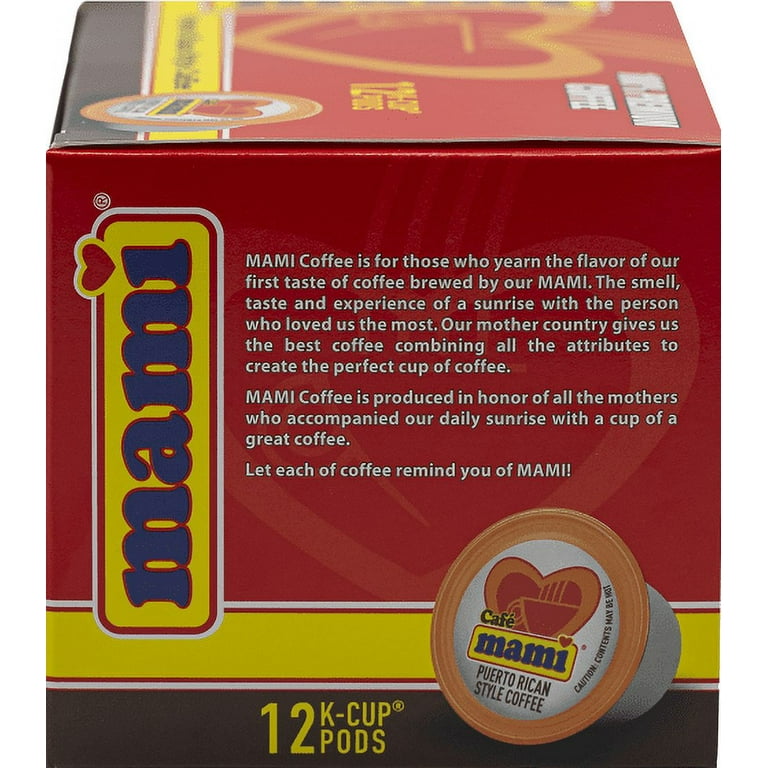 2 pack) Cafe Mami Puerto Rican Style Medium Roast Coffee K-Cups 12