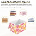thumbnail image 6 of Yayeee Collapsible Cube Storage Bin with Lid Fabric Closet Decorative Basket with Handles, Orange Grapefruit Slices, 6 of 7