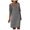 Gray womens dresses, variant on Wycnly Womens Dresses Beach Casual Cotton Linen Sexy Lace Patchwork Cold Shoulder Knee-Length Dresses Summer Solid V-Neck Short Sleeve Formal Midi Dress Yellow XXXL
