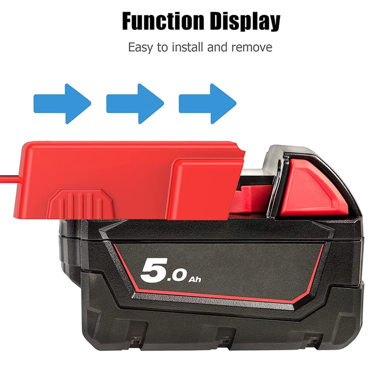 Miuline 2PCS Power Wheel Adapter For Milwaukee M18 18V Lithium  