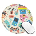 thumbnail image 2 of Disketp Playing Video Games Small Mouse Pad 7.9x7.9 Inches,Washable Round Mousepad For Office Laptop Computer,Non-Slip Rubber Base Mouse Pads For Wireless Mouse, 2 of 8
