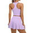 thumbnail image 2 of Womens 2 Piece Tennis Skirts Sets Athletic Dress with Bulit-in Shorts and Pockets, 2 of 5