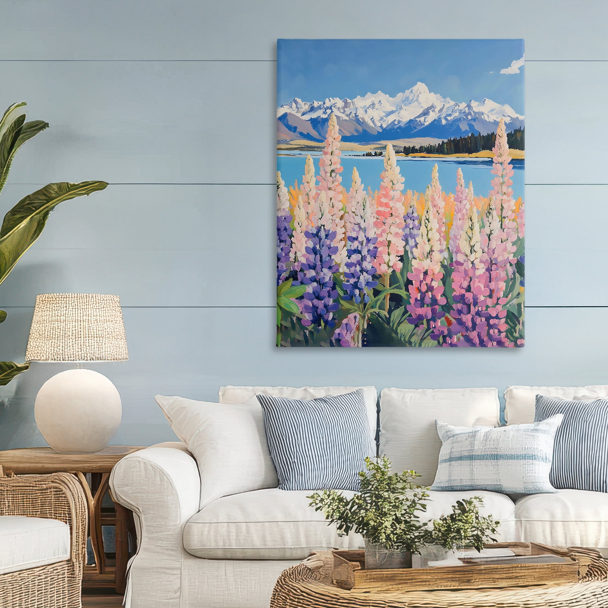 Stupell Industries Mountains & Wildflowers by Lake Canvas Wall Art, design by The Prints Vibe