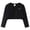 Black, variant on Kids Girls Ballet Dance Bolero Shrug Long Sleeve Leotards Crop Cardigan Open Front Wrap Top Shawl Cover up Cardigan Sweaters
