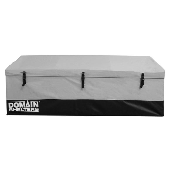 Domain Shelters Coffre de Terrasse de Rangement pour Patio Extérieur de 176 Gallons, Gris/noir