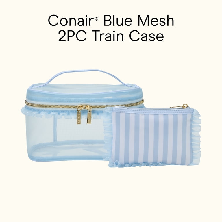 Conair Blue Mesh Train Case with Matching Pouch, 2-Piece photo 6