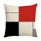 thumbnail image 1 of 1 funda de almohada con patrón geométrico negro y rojo, funda de almohada impresa de un solo lado, para el hogar, sofá, oficina, dormitorio, decoración de cojín de coche, sin núcleo de almohada, 17.7, 1 of 4
