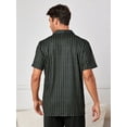 thumbnail image 2 of Men Button Front Striped Loungewear Top, 2 of 5