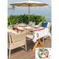 thumbnail image 4 of Outdoor Tablecloth with Umbrella Hole and Zipper, Christmas Snowman Rectangle Table Cloth 54x80 Inch Waterproof Tablecloth, Winter Coastal Beach Palm Tree Xmas Picnic Table Cover for Patio Camping, 4 of 7