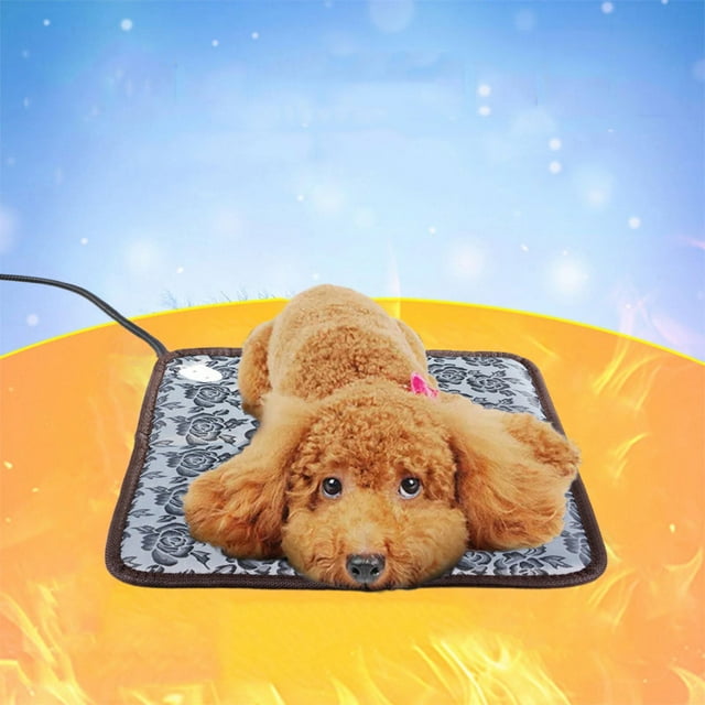 Diceymbol 2025 New Pet Heating Pad for Dogs Cats Heating Pad Indoor Electric with Timer, 9 Level Temperature Dog Heating Pad Waterproof Heated Dog Pad Mat 17.72Inch