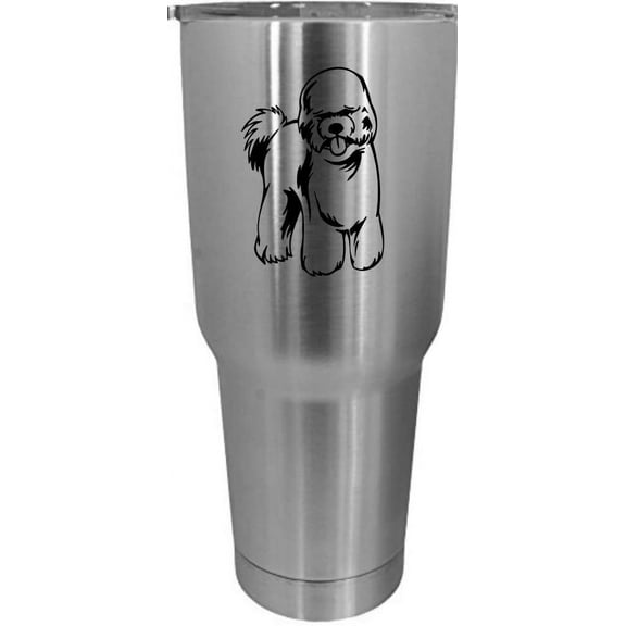 Bichon Frise Alternate Dog Themed Etched 30oz Stainless Steel Tumbler