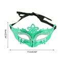 thumbnail image 2 of Unique Bargains 1 Pc Electroplated Half-face Party Mask Green Plastic, 2 of 5