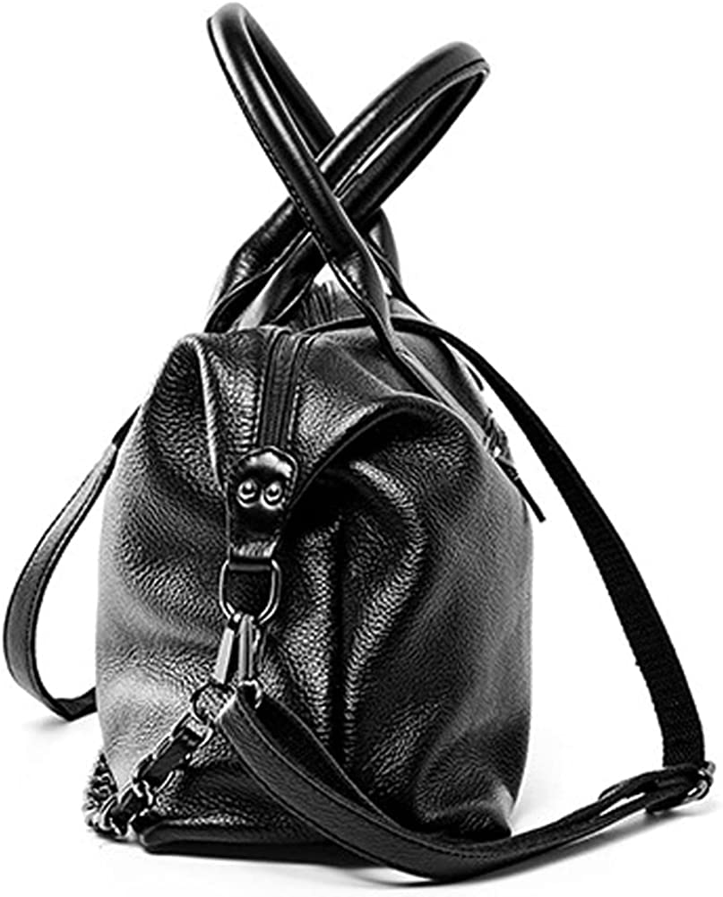 CoCopeanut Boston Bag for Women Genuine Leather Handbag Top Handle