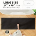 thumbnail image 2 of Black Bathroom Runner Rugs, Long Bath Mat Runner Washable Thin Quick Dry Low Pile Bathroom Runner Rugs Non Slip, Black 24''x70'', 2 of 9