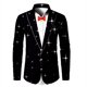 thumbnail image 1 of Camisa de traje para hombre, de fiesta, de moda, nuevo diseño, personalizada, en blanco y negro, con solapas, de alta calidad, material suave y cómodo., 1 of 6