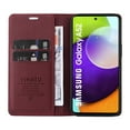 thumbnail image 4 of Wallet Case for Samsung Galaxy A52, Kickstand and 2 Card Slots, Shockproof and Scratch Resistant, Red, 4 of 15