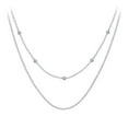 thumbnail image 1 of Layering Necklace with Station Bead and Cable Chain, 1 of 3