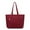 Wine, variant on MKF Collection Hallie Women’s Tote Bag, Solid Quilted Cotton Shoulder Handbag by Mia K - Wine