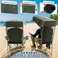 thumbnail image 5 of Portable Folding Camping Chairs with Canopy Shade, Beach Chair for Adults, Durable Weather Resistant 600D Oxford Cloth, Camping Chair with Canopy for Outdoors, 5 of 6