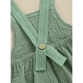 thumbnail image 6 of Qmyliery Baby Solid Color Bodysuit, Cute Wide Shoulder Straps Romper, Short One-Piece Clothes, 6 of 8