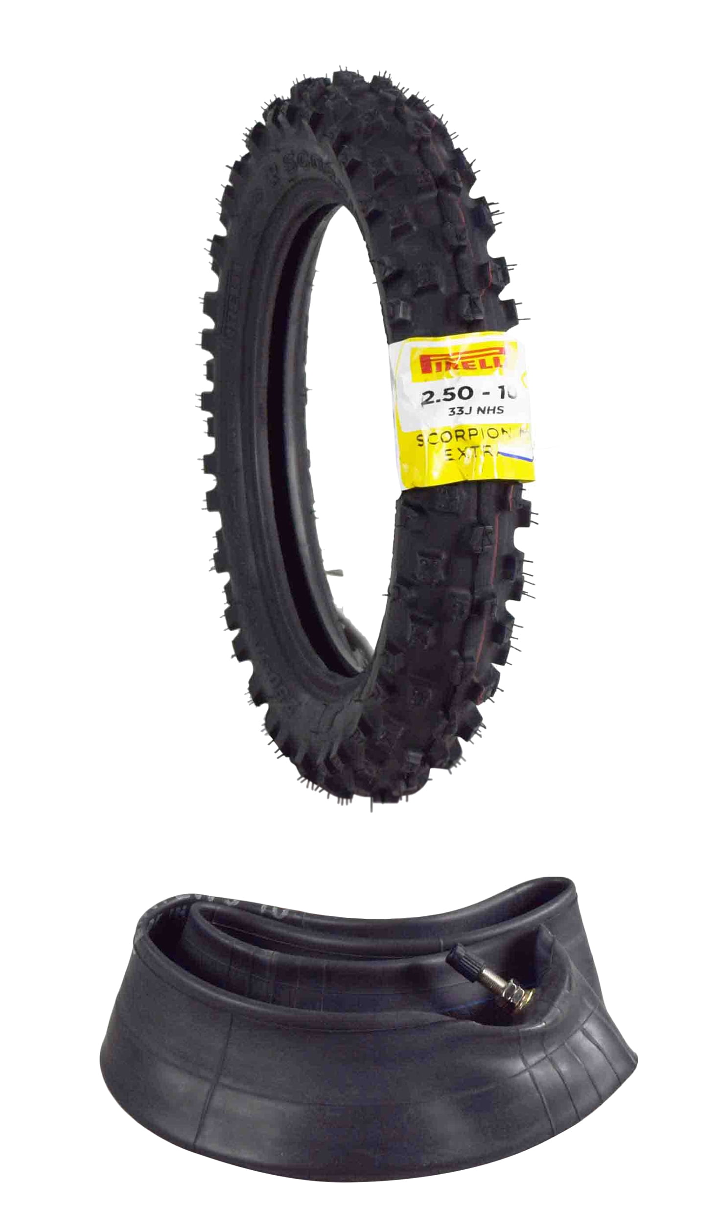 Pirelli Scorpion MX Extra J 2.50-10 Front 2.75-10 Rear Pit Bike Motocross Tire Set w Tubes 2.5-1 2.75-10 